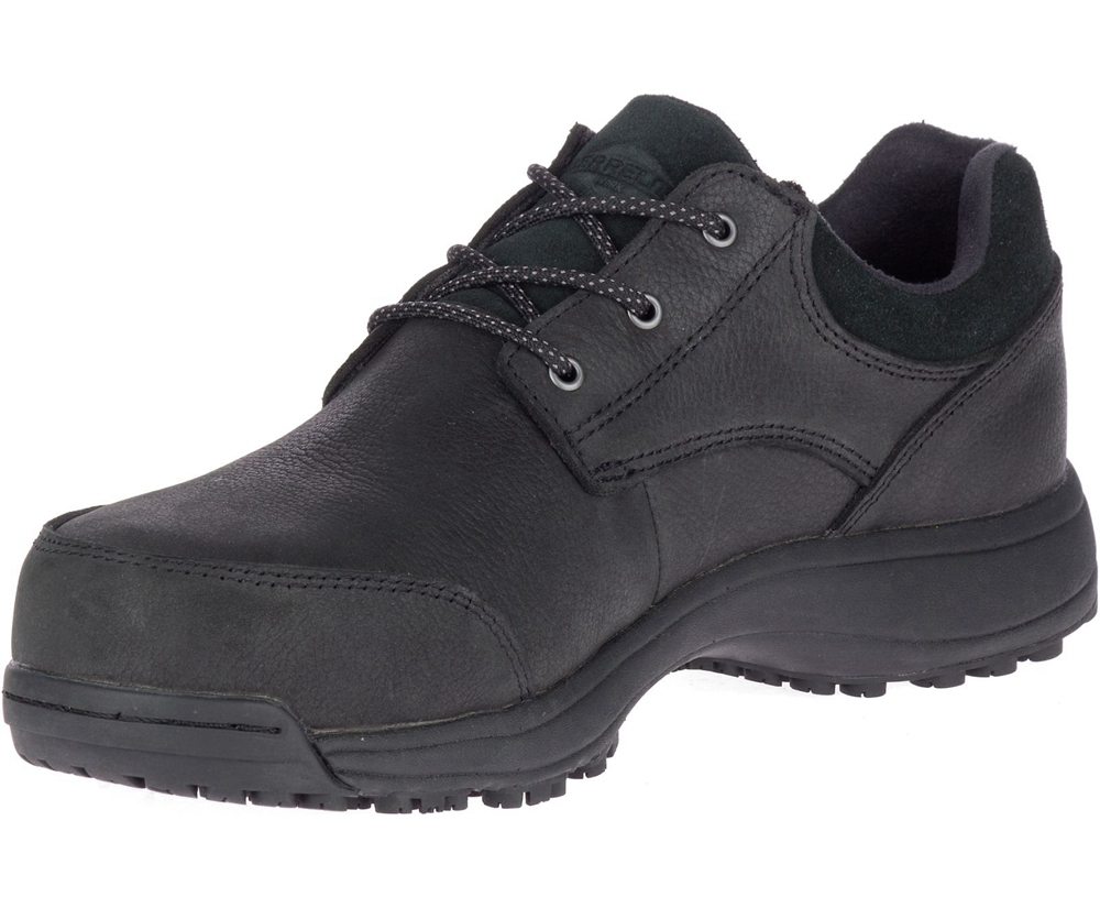Merrell Work Shoes Black - Sutton Oxford Steel Toe - Mens 31PEOYMWL